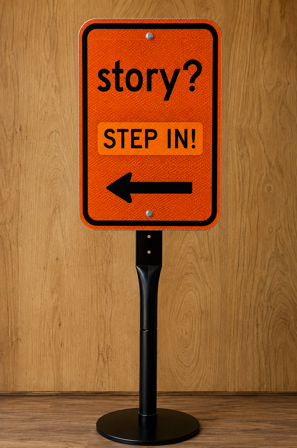 A sign reading story? STEP IN!